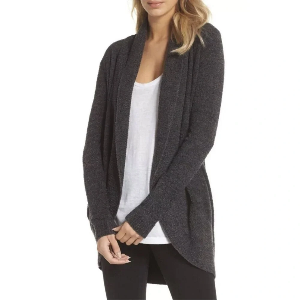 Barefoot Dreams CozyChic Lite Cardigan Grey Size XS/S - Picture 1 of 14